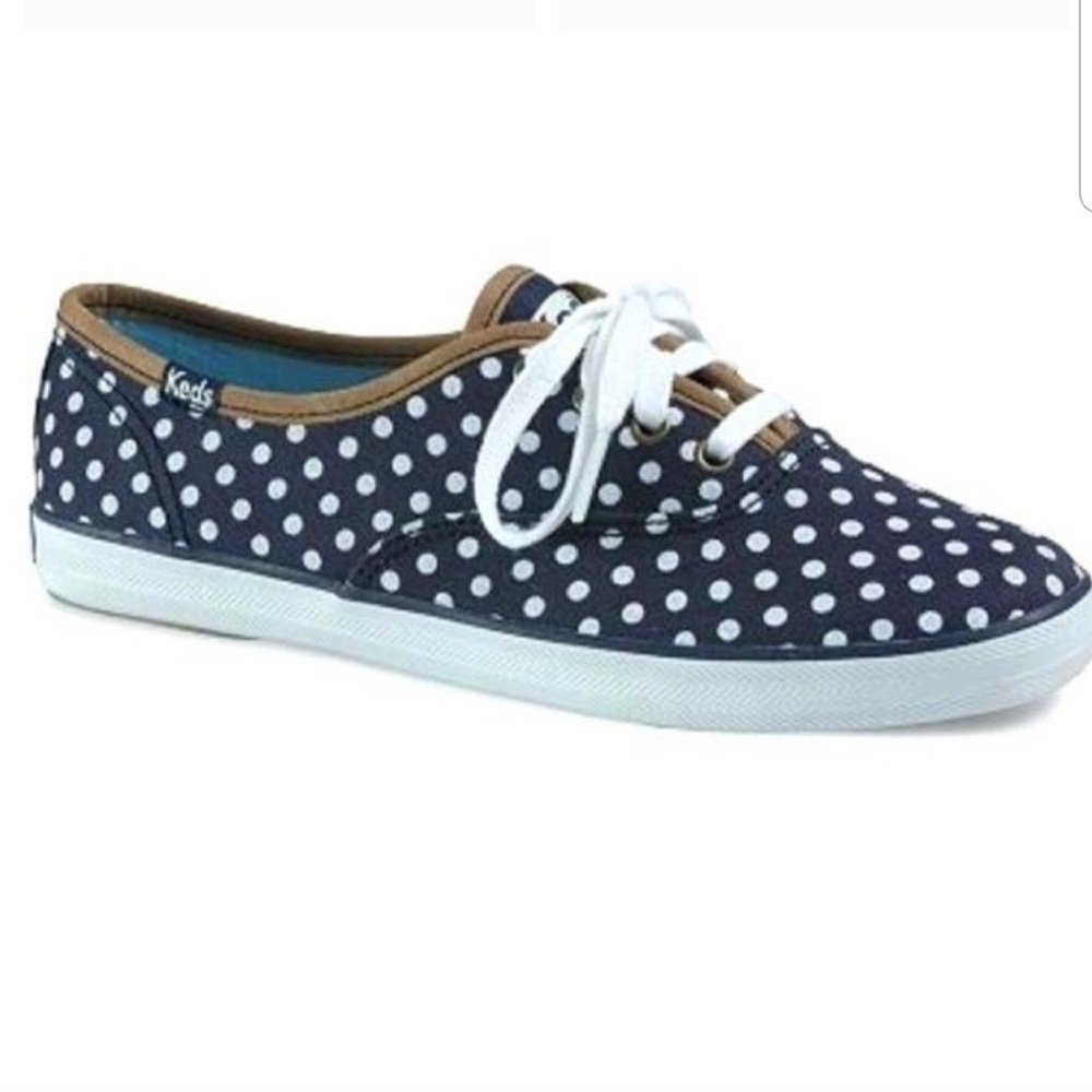 Navy polka dot Keds